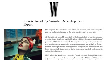 How to Avoid Eye Wrinkles, According to an Expert Beverly Hills, CA