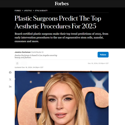  Forbes Lifestyle Style & Beauty Plastic Surgeons Predict The Top Aesthetic Procedures For 2025 Beverly Hills, CA