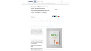 New Book 'HEAL' Introduces a Doctor-Designed Nutrition Blueprint to Help Patients Recover Faster from Surgery and Injury Beverly Hills, CA